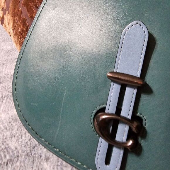 Coach Saddle Bag Crossbody Purse in Colorblock - Picture 2 of 8